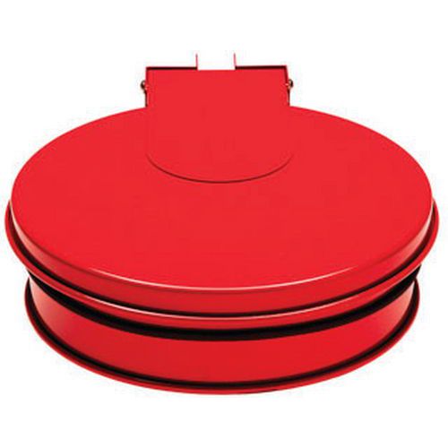 Reggisacco con coperchio Acciao Galvanizzato Rosso,