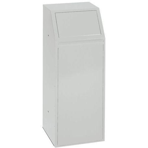 Pattumiera officina in metallo 68 L colore grigio,