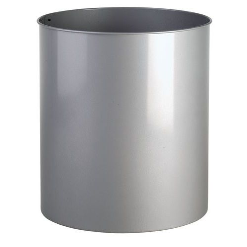 Pattumiera Di Metallo Colore:Argento Format:Rotonda,