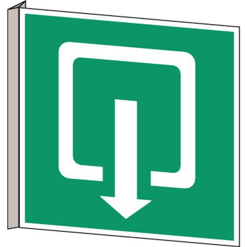 Cartello di evacuazione Mess: Uscita di emergenza Larghezza:20,