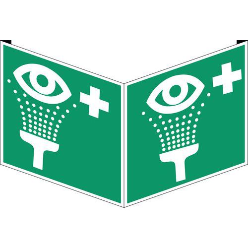 Cartello Di Evacuazione-Emerge Messag:Lavaggio mat.:Pvc,