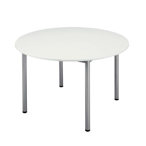 Tavolo Tondo Grigio Base Alluminio Diam:120 cm,