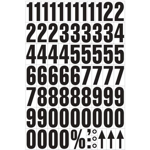 Foglio con cifre magnetiche bianco - Manutan,