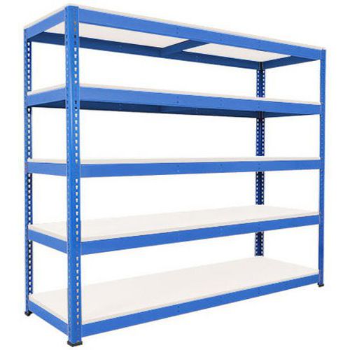 Scaffalatura Manutan Rapid 1 2440x2440x915 5 rip blu mel,
