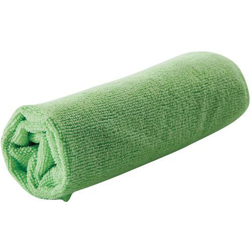 Panno quadrato in microfibra verde,