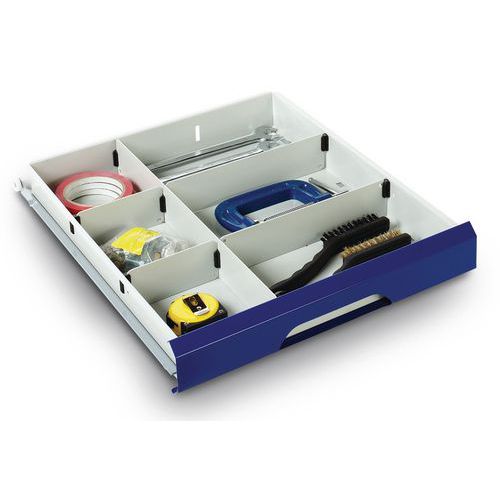 Separatore cassetto Bott-Verso 6 scomparti in acciaio,