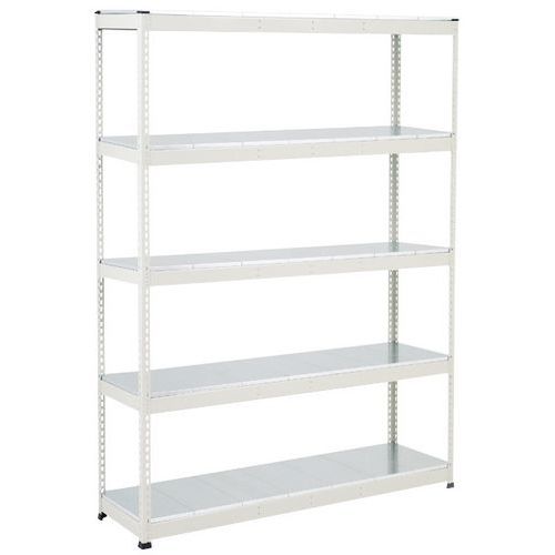 Scaffalatura Rapid 1 5 ripiani metallo 1980x2 440x610 grigio,