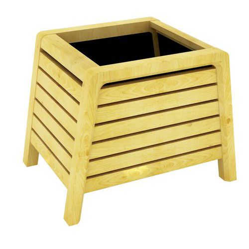 Fioriera Gaia 120x120 Alt. 81 in robinia,