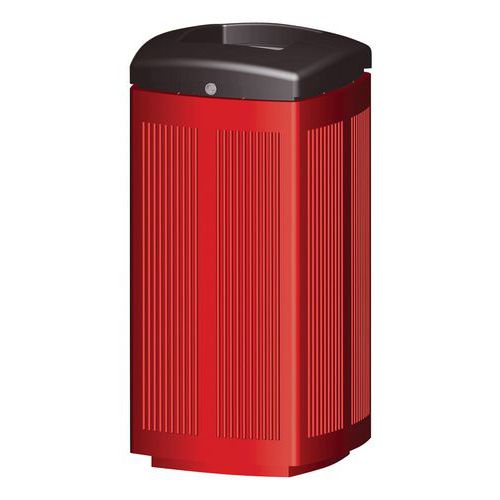 Pattumiera da esterno Toscane - 60 L - rossa,