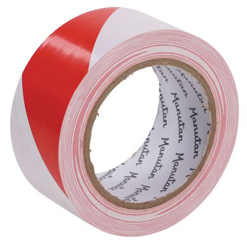 Nastro per marcatura 0,16mmx50mmx33m rosso/bianco Manutan,