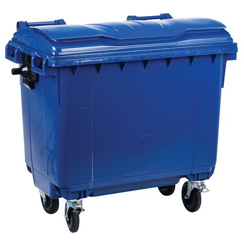 Cassonetto blu con 4 rotelle - 660 L - Mobil Plastic,