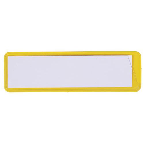 Portaetichette adesivo giallo 30x100 mm,