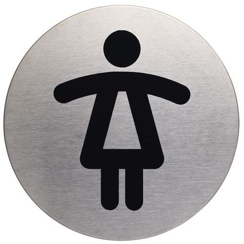 Cartello di segnalazione Toilette donne Ø 83 mm,