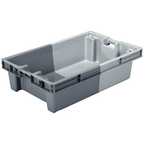 Contenitore in plastica bicolore 75 L Grigio/Grigio chiaro,
