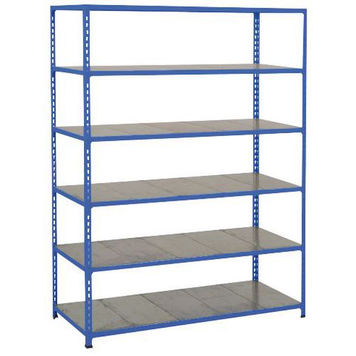 Scaffalatura Rapid 2 6 ripiani metallo 1980x1525x610 blu,
