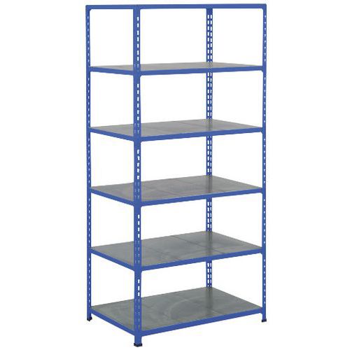 Scaffalatura Rapid 2 1980x915x455 6 ripiani metallo blu,
