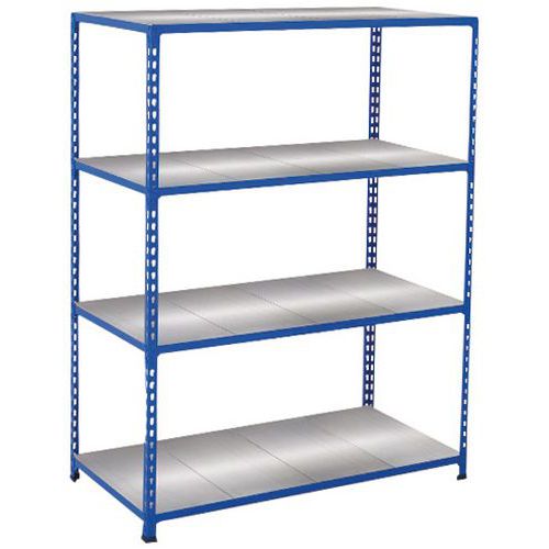 Scaffalatura Rapid 2 1980x1220x455 4 ripiani metallo blu,