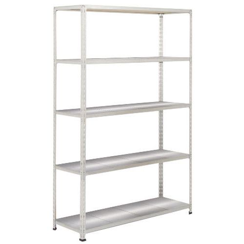 Scaffalatura Rapid 2 5 ripiani in metallo 1830x1220x455 grigio chiaro,