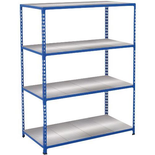 Scaffalatura Manutan Rapid 2 1830x1220x380 4 ripiani in metallo blu,