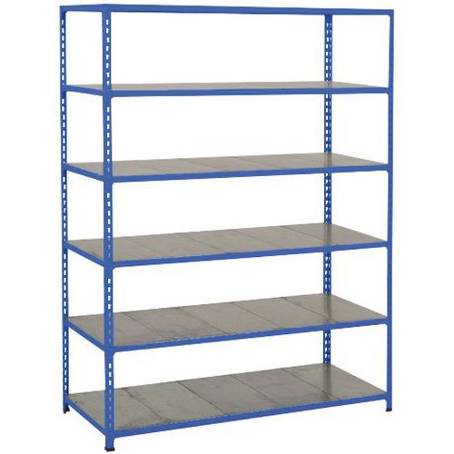 Scaffalatura Manutan Rapid 2 1830x1220x380 6 ripiani in metallo blu,