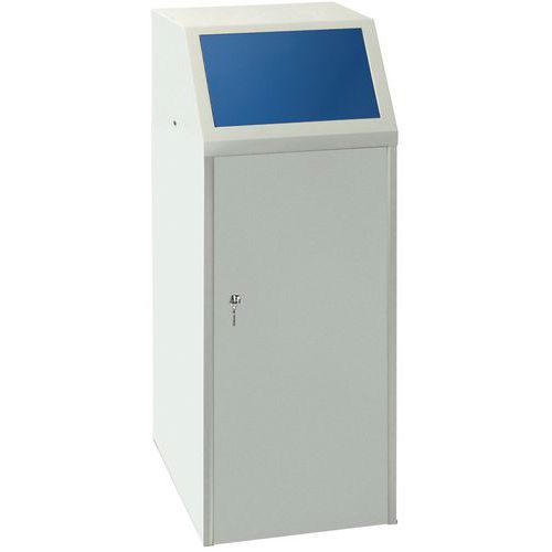 Contenitore rifiuti in metallo 90L sportello ant,