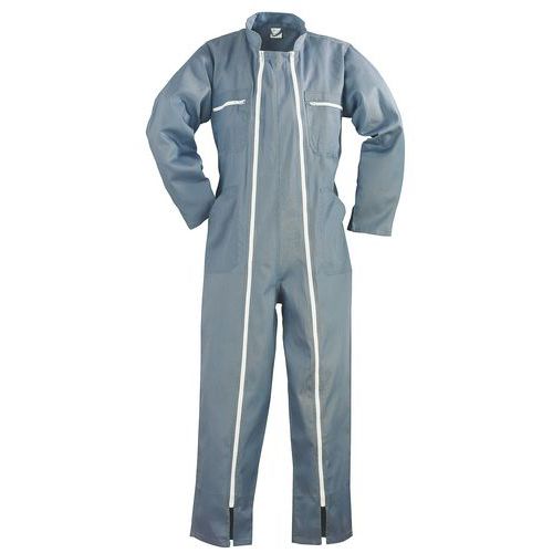Tuta a 2 zip grigio TS,