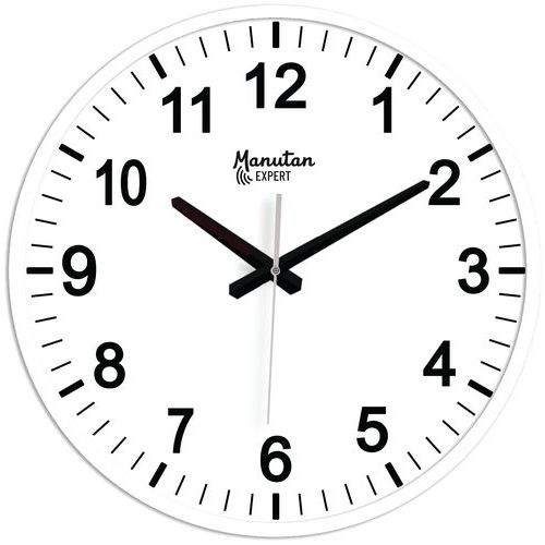 Orologio analogico da parete quarzo Ø 33 cm bianco - Manutan,