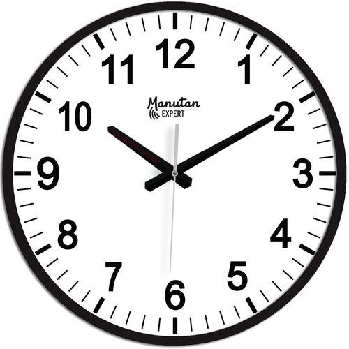 Orologio analogico da parete quarzo Ø 33 cm nero - Manutan,