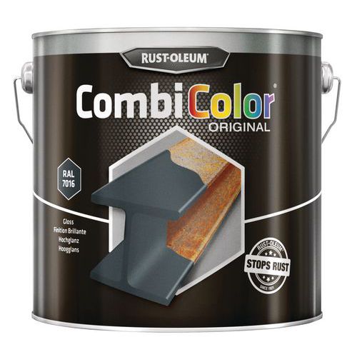 Primer e finitura Combicolor grigio antrac-Rust-Oleum-2,5L, Ral 7016
