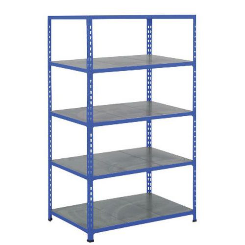 Scaffalatura Rapid 2 5 ripiani metallo 1980x915x455 blu,