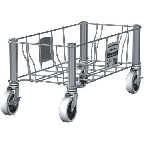 Carrello singolo in acciaio inox Slim Jim, Rubbermaid,