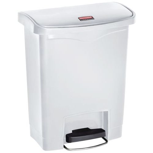 Rubbermaid Bianco Contenitore Slim Jim Step On Front Step In Plastica 30 Litri,