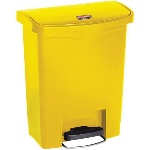 Rubbermaid Giallo Contenitore Slim Jim Step On Front Step In Plastica 30 Litri,