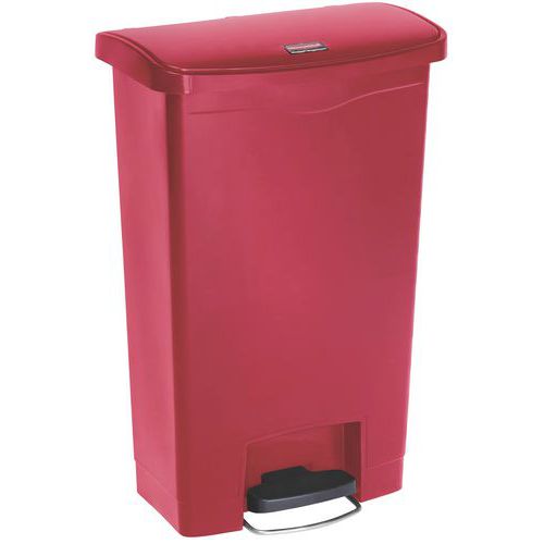 Rubbermaid Rosso Contenitore Slim Jim Step On Front Step In Plastica 50 Litri,