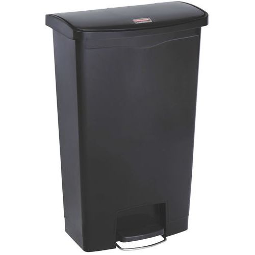Rubbermaid Nero Contenitore Slim Jim Step On Front Step In Plastica 68 Litri,