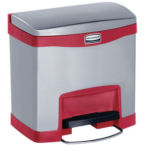 Contenitore Slim Jim Step On in acciaio inox 15 litri,