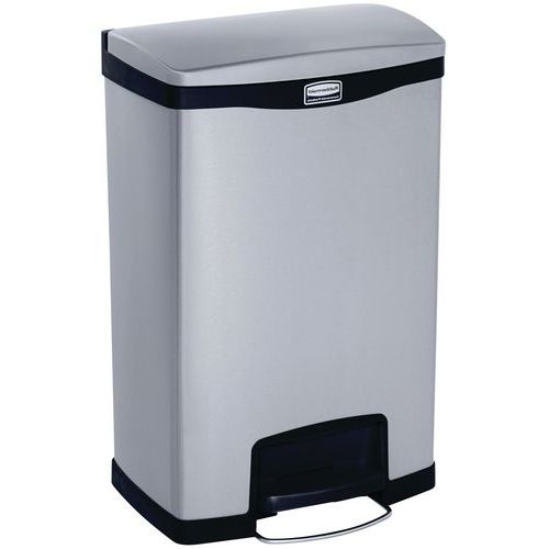 Contenitore Slim Jim Step On in acciaio inox 50 litri,