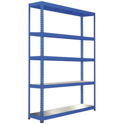 Scaffalatura Manutan Rapid 1 2440x1830x915 5 ripiani met blu,