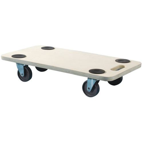 Pianale con rotelle in legno - Portata 200 kg - Mottez,