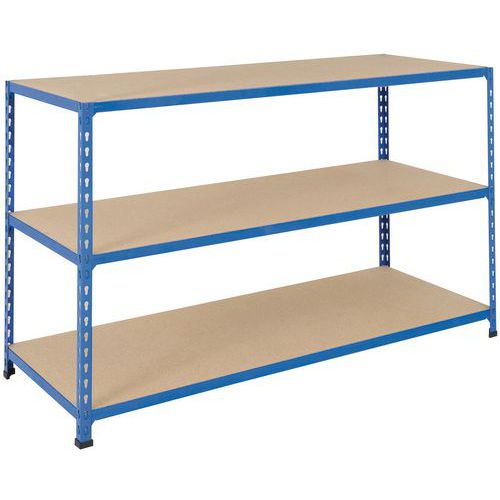 Scaffalatura magazzino Manutan Rapid 2 914x1525x305 blu,