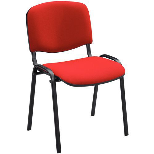 Sedia Classic Struttura Nero Tessuto rosso,