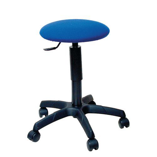 Sgabello tecnico tondino riv.eco blu H: 44-56,