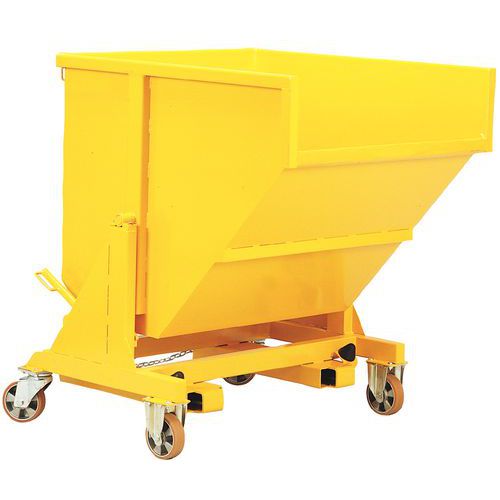 Cassonetto Riba.Le Acciaio Lac 480L-Su Ruote-Tipo m 3,