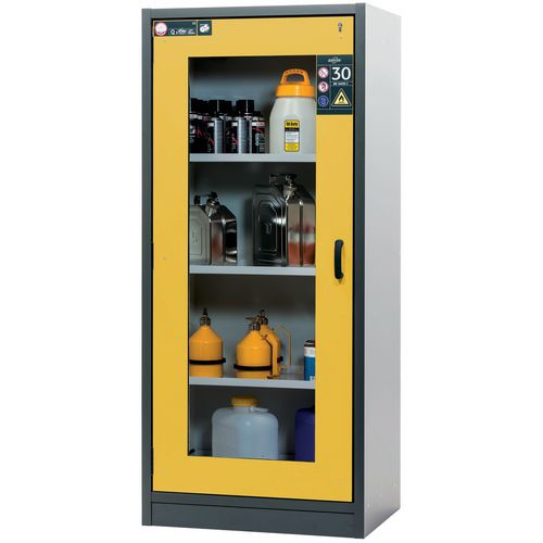 Armadio di sicurezza anta vetrata per prodotti infiammabili,