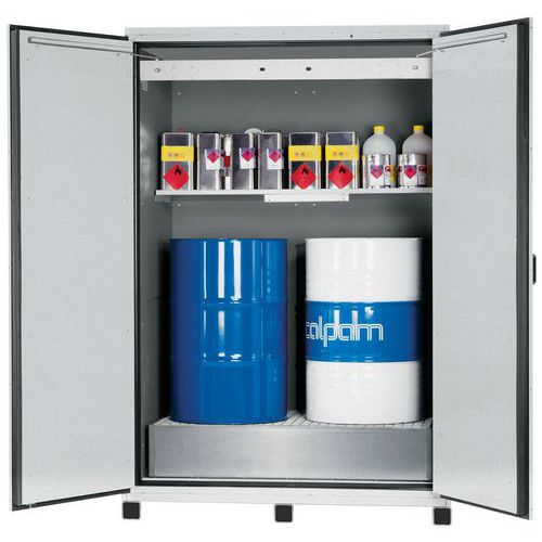 Armadio di sicurezza per stoccaggio fusti 60x120 cm,