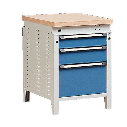 Banco L=605Mm 3 Cassetti Con Piano Multistrato,