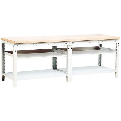 Banco L=2300Mm 2 Ripiani + Piano Multistrato,