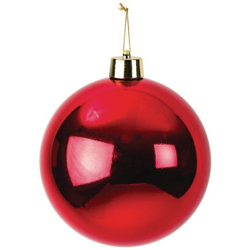 Palla per albero di Natale infrangibile color rosso D25 cm,