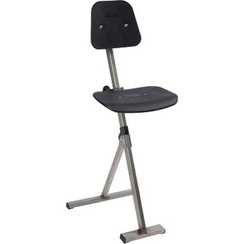 Sit-stand, struttura pieghevole, acciaio inossidabile,