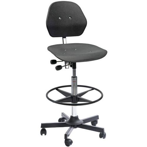 Sedia da officina Solid-Alta-freno di carico - acciaio - Nero,